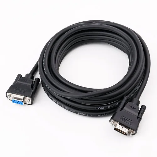 Vista 2 de DTECH Cable serie del puerto COM de 15 pies macho a hembra RS232 extensión 9 Pin recto a través del cable