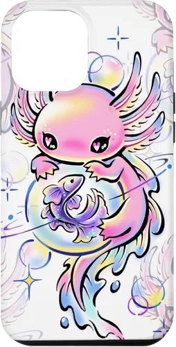 Vista 26 de Cute Kawaii Axolotl Purple Magical Crystals Case for iPhone 17