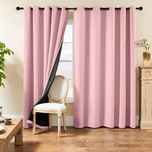 Vista 71 de Rutterllow - Cortinas 100% opacas, paneles de cortina con ojales, aislamiento térmico y bloqueo de luz para habitación y sala de estar