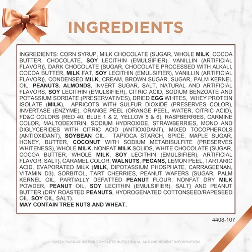 Vista 3 de RUSSELL STOVER Caramelos surtidos navideños en caja de regalo de dulces de chocolate negro y leche, 9 onzas