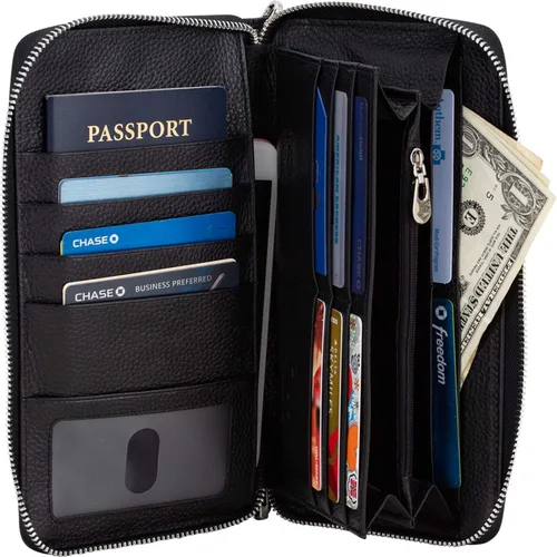 Vista 4 de Cartera de viaje, Negro -, Cartera RFID