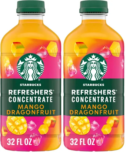 Vista 11 de Starbucks Refreshers Concentrado de sandía de lima, bebida refrescante, bebidas frías 32 fl oz