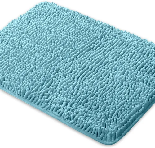 Vista 82 de Yeaban Alfombra de pasillo de baño de 24 x 72 pulgadas, antideslizante, alfombra de baño larga de felpilla gruesa, absorbente y lavable, alfombra