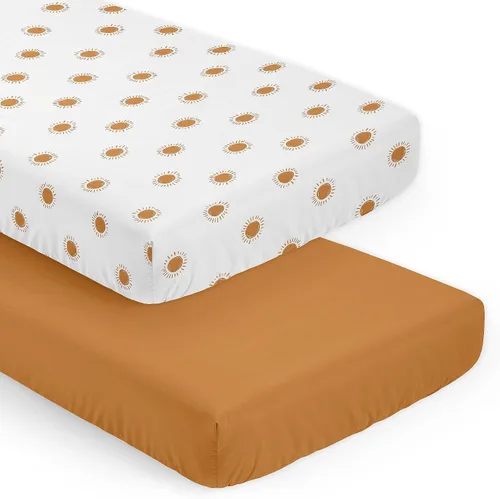 Vista 11 de Sweet Jojo Designs Mini sábana bajera para cuna para bebé (blanco y amarillo bohemio) para niñas o niños, guardería de recién nacidos/bebés, patios