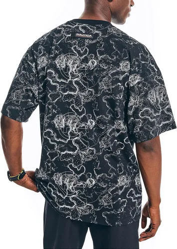 Vista 3 de Nautica Camiseta de bolsillo estampada para hombre de competición sostenible