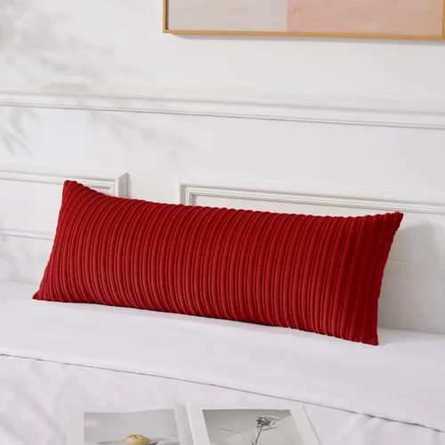 Vista 134 de UGASA - Fundas de almohada decorativas de terciopelo suave y sólidas de Navidad para sala de estar/sofá, 16 x 16 pulgadas, 2 unidades, color burdeos