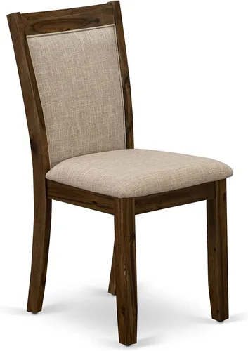 Vista 9 de East West Furniture F2MZ5-N04 - Juego de muebles de comedor de 5 piezas, incluye una mesa de comedor redonda con pedestal y 4 sillas tapizadas