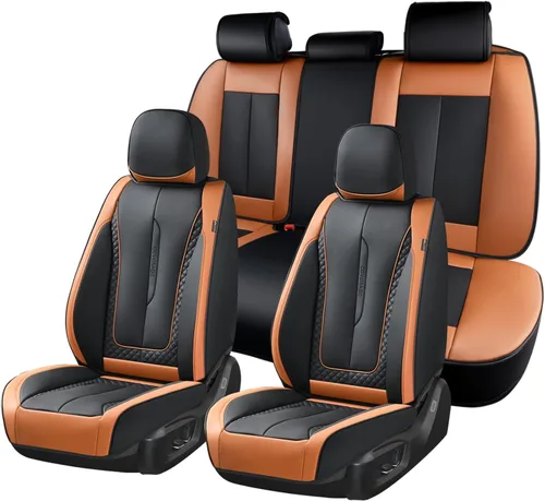 Vista 41 de Coverado - Fundas de asiento delantero de coche, fundas de asiento de cuero de lujo para automóviles, fundas de asiento de automóvil protectoras