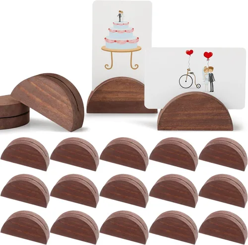 Vista 8 de Colingmill 24 soportes de madera para números de mesa, portatarjetas