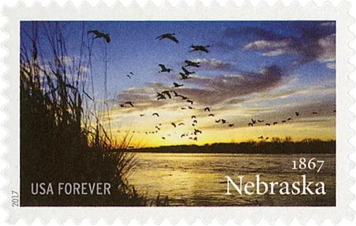 Vista 4 de U.S. Forever Stamps, Nebraska Statehood Hoja de 20 - 2017 (20 sellos)