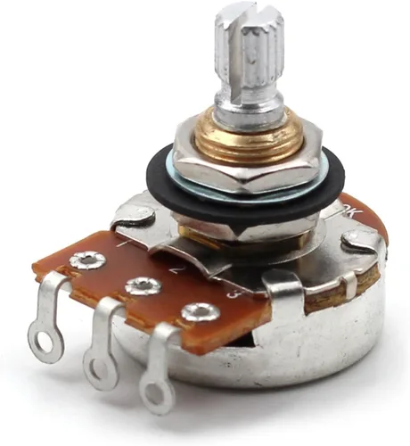 Vista 2 de Potenciómetro Bourns 250k - Eje dividido corto, cono de audio, olla de guitarra de baja fricción (3x)