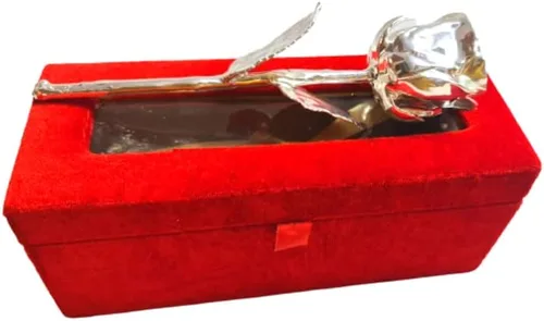 Vista 16 de Rosa natural bañada en oro de 24 quilates con caja de regalo roja para hombres y mujeres, 6 pulgadas de largo, la mejor opción de regalo en el día