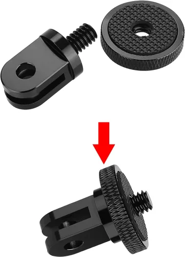 Vista 3 de Paquete de 6 adaptadores de trípode de cámara de aluminio de 1/4 "-20, compatible con cámaras de acción GoPro e Insta360, adaptador de montaje