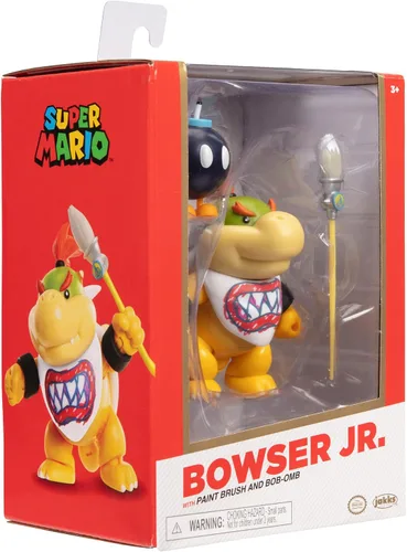 Vista 5 de Nintendo Joojee Super Mario Figura Bowser Jr. con pincel (ex), 3.9 in exclusivo, (13261)