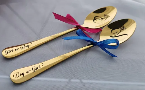 Vista 4 de Personalized name initial spoon Engraved stainless steel silver gold black spoon, Customized cutlery for adults kids, boys girls, Best Christmas