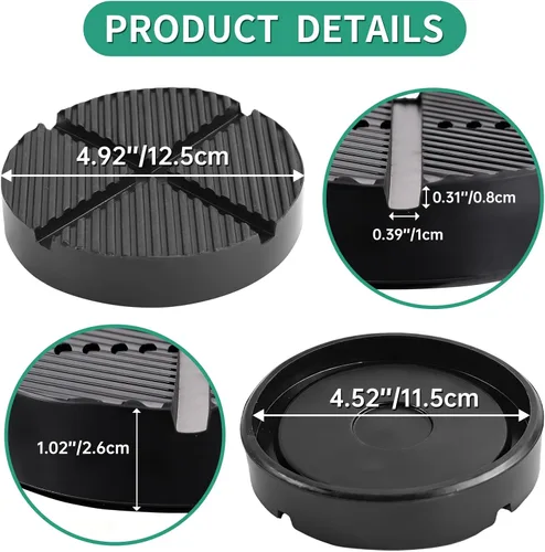 Vista 9 de Almohadilla de goma universal para gato de piso, almohadilla para elevador de vehículo, adaptador con ranura y protector de soldadura de pellizco 1