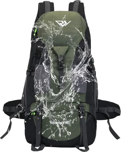 Vista 7 de Mochila de senderismo RuRu monkey de 50L, mochila ligera impermeable para camping al aire libre y viajes