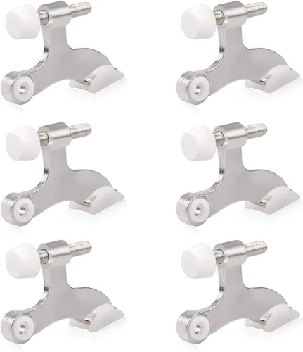 Vista 34 de HOMOTEK Paquete de 3 Topes de Puerta de Latón Antiguo con Pasador de Bisagra, Tope de Puerta Ajustable de Lujo Resistente de 2-1/2"x1-3/4