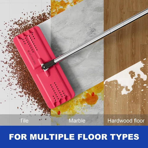 Vista 8 de JOYMOOP Sistema de trapeador plano y cubo de microfibra, trapeadores para limpieza de suelos y limpiador de paredes, madera dura, azulejos