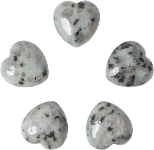 Vista 18 de Juego de piedras de amor de corazón de cuarzo rosa de cristal curativo natural, piedras preciosas pulidas para el pulgar de la palma de bolsillo