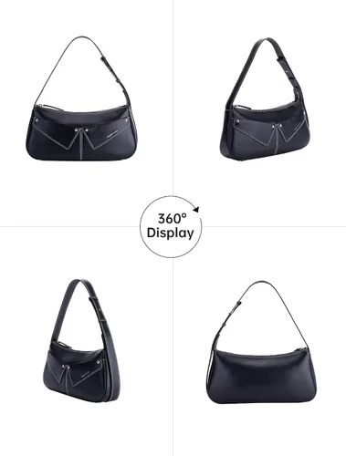 Vista 7 de Amazing Song Bolsos de hombro de diseñador para mujer, bolsos cruzados de cuero, bolso con asa superior con caja correa ajustable