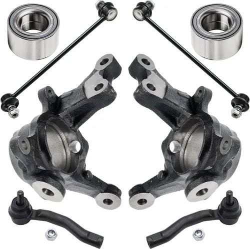 Vista 39 de Detroit Axle - Kit de nudillos traseros izquierdo FWD para Hyundai Santa Fe 2007-2009 Veracruz 2007-2012, reemplazo del conjunto de cojinete