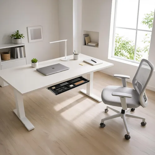 Vista 8 de Mount-It! Cajón para lápices debajo del escritorio, bandeja de almacenamiento oculta deslizante para suministros de oficina, organizador de 4