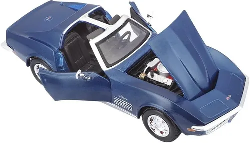 Vista 3 de Maisto 1/24 Edición Especial 1970 Chevrolet Corvette - Azul