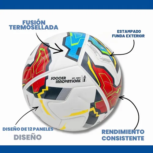 Vista 3 de Soccer Innovations Speed Demon - Balón de fútbol NFHS, diseño de 12 paneles, tamaño 5, alta visibilidad