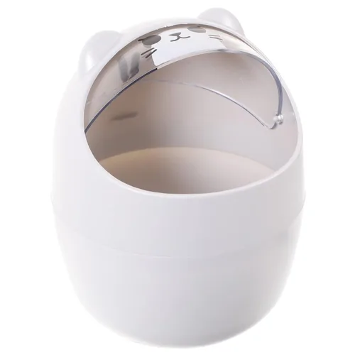 Vista 8 de VANZACK Mini bote de basura con tapa, papelera de escritorio, cubos de basura pequeños para escritorio