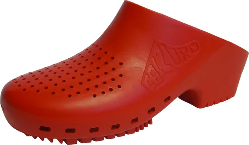 Vista 4 de CALZURO Zuecos de trabajo clásicos con agujeros, zuecos de trabajo unisex para mujeres y hombres, zapatos antideslizantes, zapatos de cocina de goma