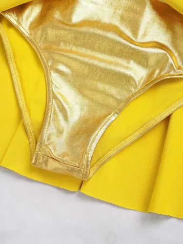 Vista 5 de JEEYJOO Disfraz de Majorette para niñas tambor banda de marcha uniforme leotardo elegante para actuar