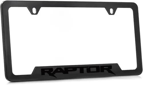 Vista 2 de Marco de Placa de Licencia de Metal Negro Ford Raptor