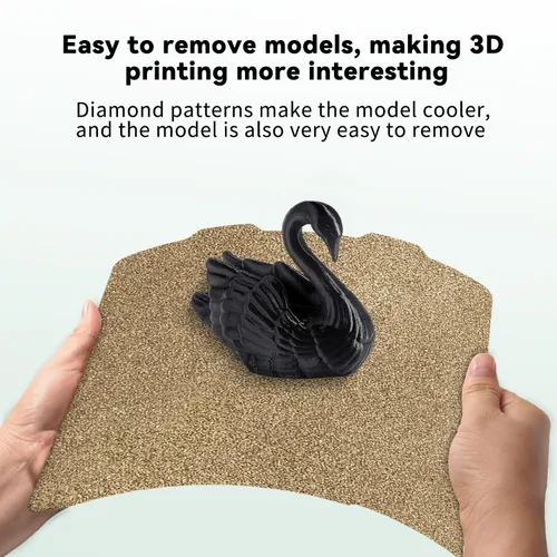 Vista 5 de Geeetech PEI Placa de construcción para Bambu Lab A1 Mini impresoras 3D, 7.244x7.244 in (7.24x7.24 pulgadas), hoja PEI texturizada de doble cara