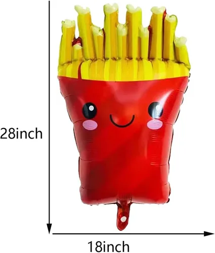 Vista 3 de 8 botellas de hamburguesa de ketchup para perros calientes, botellas de mostaza, globos de aluminio de Mylar para alimentos para cumpleaños