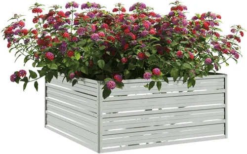 Vista 3 de Cama elevada para jardín, camas de jardín elevadas de metal para exteriores, camas de jardín elevadas galvanizadas para verduras, flores, hierbas