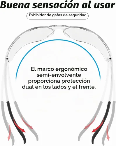 Vista 3 de Salfboy Clear Safety Glasses Bulk for Men, Ansi Z87.1 Protective Eyewear