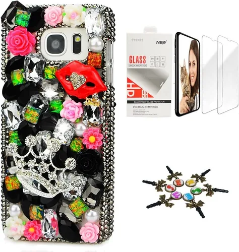 Vista 18 de Bling Case SSSGCDwSPSeries-24 - Funda con diseño 3D hecho a mano, 100 + cristales