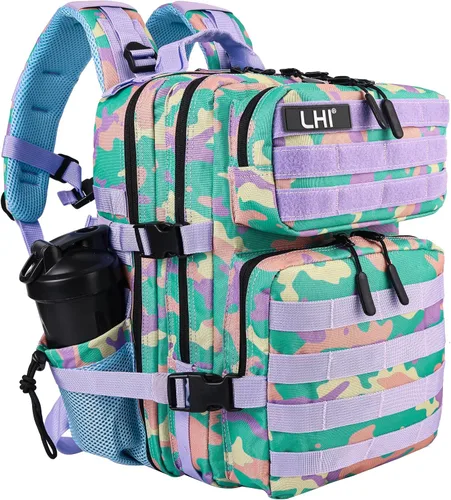 Vista 36 de LHI Mochila Militar Táctica para Hombres y Mujeres 25L/35L Mochila de Asalto del Ejército Bolsa Mochila Pequeña con Portabotellas