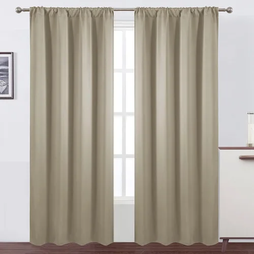 Vista 100 de LEMOMO Cortinas opacas de 42 x 54 pulgadas, juego de 2 paneles de cortinas con aislamiento térmico para oscurecer la habitación