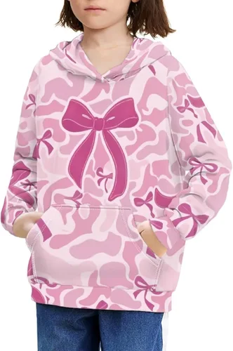 Vista 32 de Ystardream - Sudaderas para niñas adolescentes con bolsillo, sudaderas de manga larga para niños 0 Lindo Axolotl Rosa