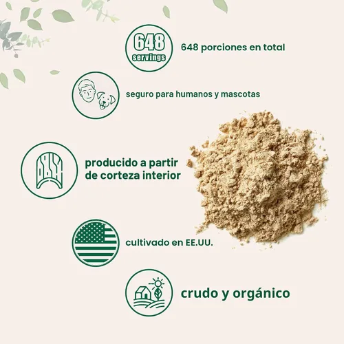 Vista 3 de Micro Ingredients Polvo de corteza de olmo resbaladizo orgánico cultivado en Estados Unidos, 1 libra (648 porciones), ayuda a calmar la garganta