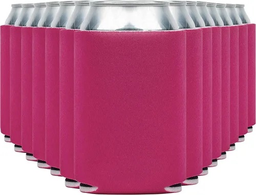 Vista 21 de Fundas enfriadoras de latas de cerveza en blanco (paquete de 14) fundas enfriadoras de latas de cerveza con aislamiento suave - Fundas negras lisas