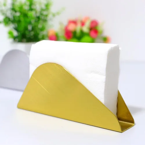 Vista 7 de Vertical Stainless Steel Napkin Holder Gold Freestanding Tissue Dispenser Sturdy Napkin Storage Rack for Restaurant Table and Home Kitchen Use