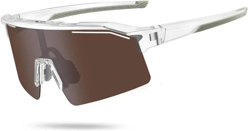 Vista 15 de Polarized Sports Sunglasses for Men Women UV400 Protection Todo negro