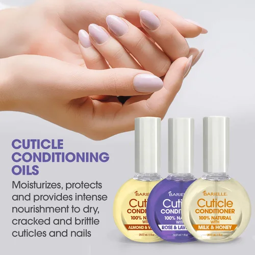 Vista 6 de BARIELLE Acondicionador de cutículas 100% natural con rosa y lavanda, 1 oz.