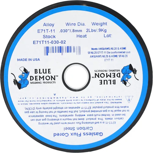 Vista 2 de Blue Demon - carrete hilo de soldadura, alambre con núcleo fundente