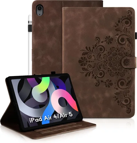 Vista 12 de Funda para tablet iPad Air de 11 pulgadas, diseño de diente de león con soporte para lápiz Apple, cierre magnético y recortes precisos, compatible