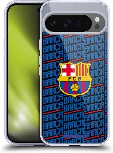 Vista 65 de Head Case Designs Funda de gel con licencia oficial del FC Barcelona Barca Crest Patterns [protección de grado militar] compatible con Google Pixel 3