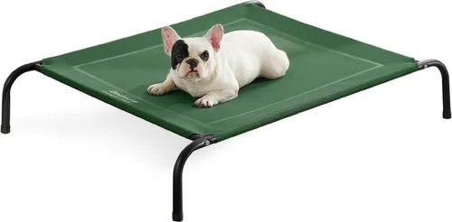 Vista 14 de Bedsure Camas elevadas para perros al aire libre para perros pequeños, cama portátil elevada para mascotas con hamaca para mascotas con patas Gris